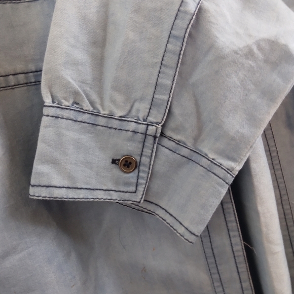 3X Chambray Duster with Belt Lightweight - Picture 6 of 12